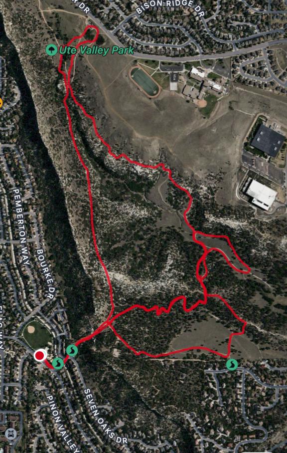 A trail map for the 8K Blue Moon Trail Run
