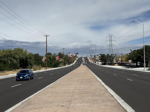 Paving is complete on South Academy Boulevard.