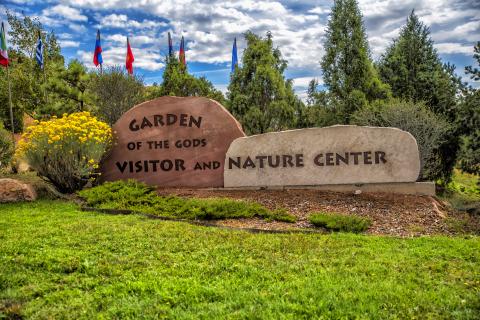 Garden of the Gods Visitor and Nature Center entrance sign