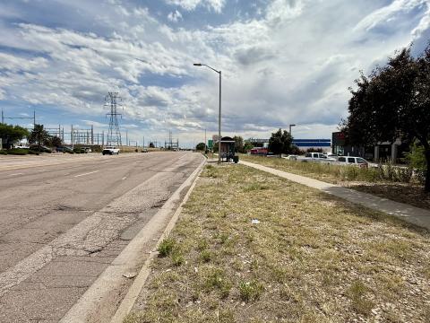 South Academy Boulevard before construction to repave the road started.