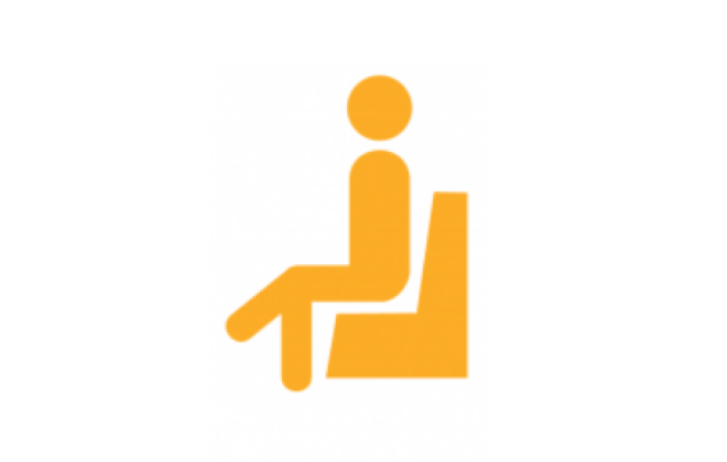 an icon of a person sitting