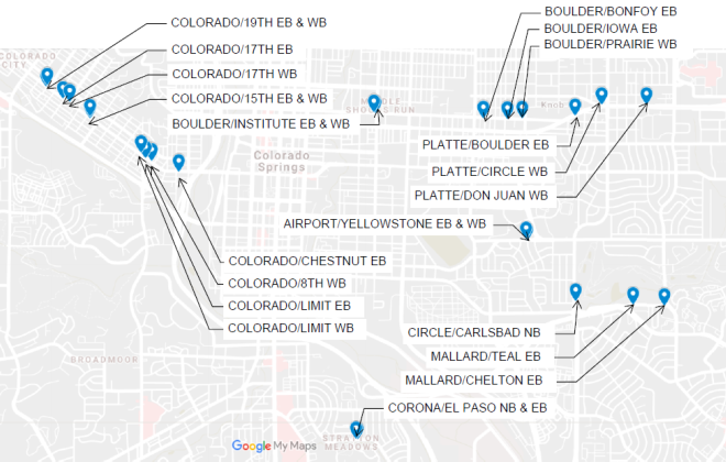 map of bus stops