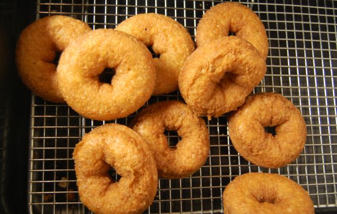 a pile of cake donuts