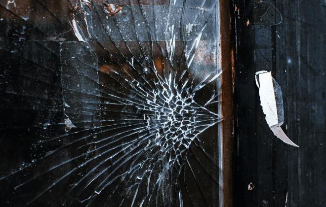 Broken Glass Window