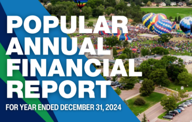 A decorative graphic that says "Popular Annual Financial Report for year ended December 31, 2024"