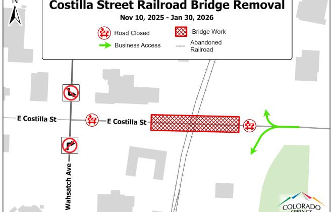 Costilla Bridge Detour Map (decorative, all info on webpage)