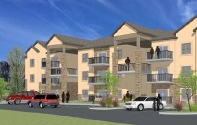 artist rendering of apartment complex