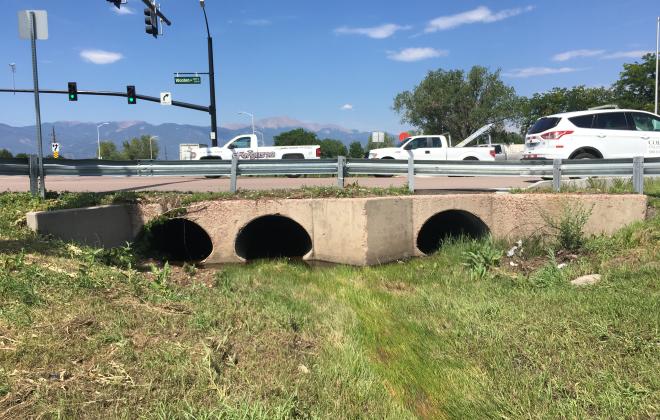 culverts running under the road