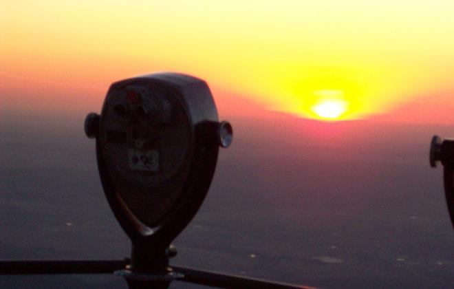 sunrise on pikes peak