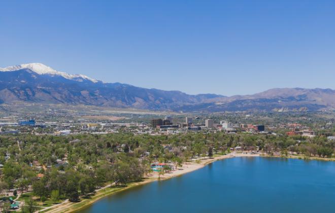 Prospect Lake and Pikes Peak