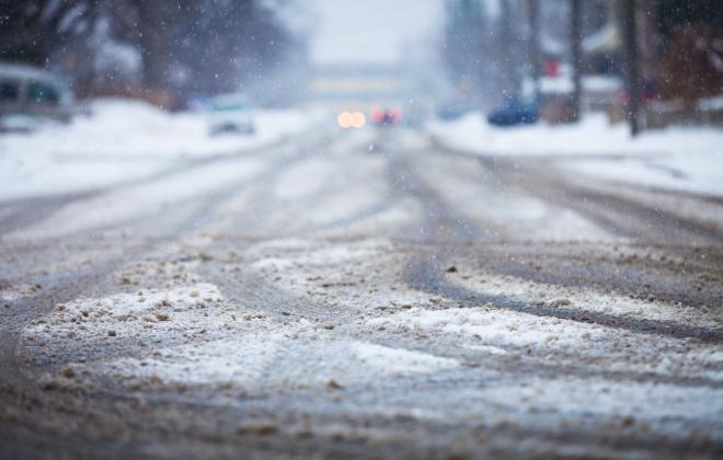 Snowy Colorado Springs Roadway