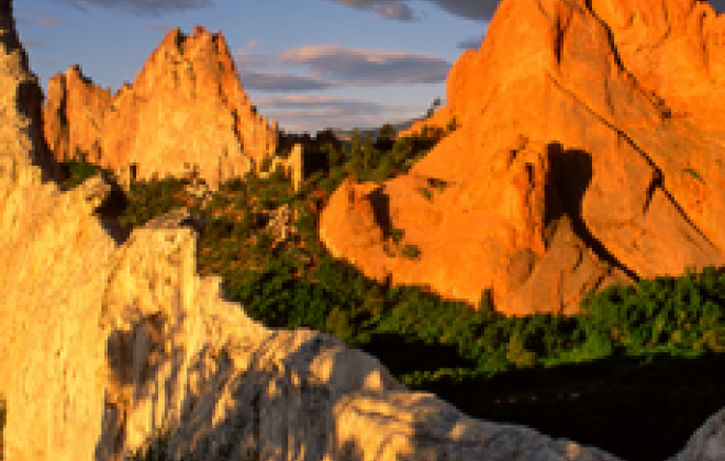 aerial view of garden of the gods