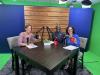Jen Schreuder, Mayor Yemi and Charae McDaniel take a photo in the Behind the Springs podcast studio