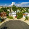 Aerial view of neighborhood 8, several houses are in view